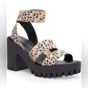 Madden Girl Leopard Platform Heeled Sandal